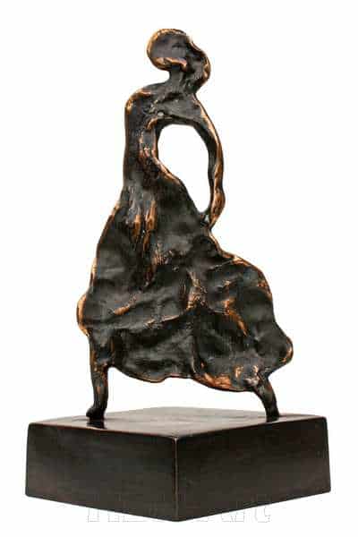 Bronze skulptur af flamencokvinde