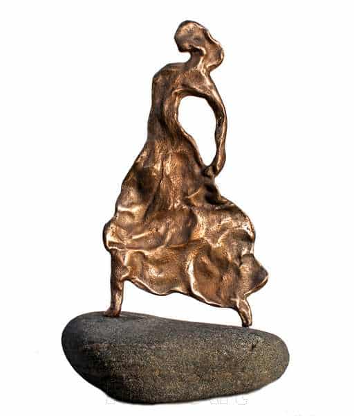 Bronze skulptur af flamencokvinde