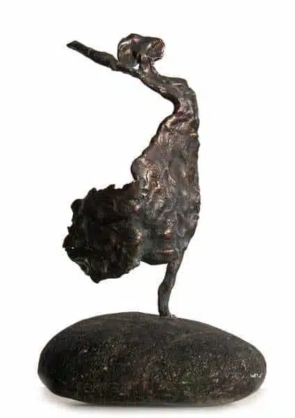Cire perduestøbt bronzeskulptur af flamencodanser