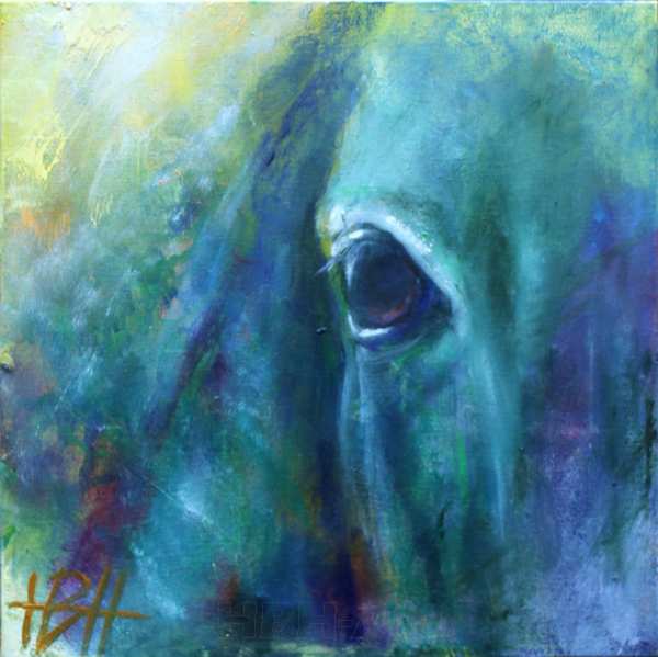 maleri af øjet på en hest