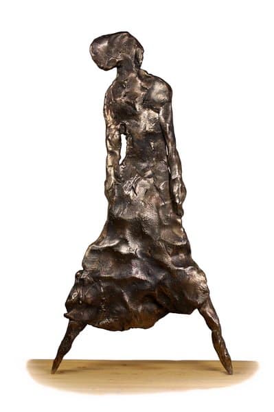 Cire perduestøbt flad bronzeskulptur af flamencodanser