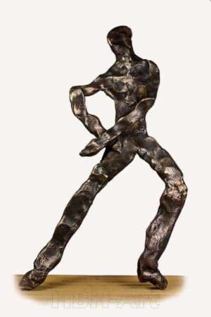 Cire perduestøbt flad bronzeskulptur af flamencodanser