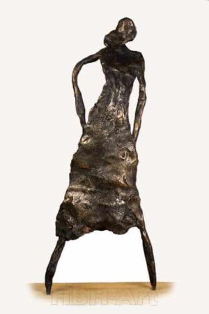 Cire perduestøbt flad bronzeskulptur af flamencodanser