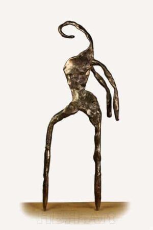 Cire perduestøbt bronzeskulptur af stiliseret flamencodanser