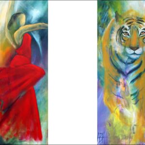 Kunstplakater af tiger og danser