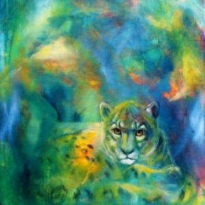 Maleri af leopard - malerier af vilde dyr