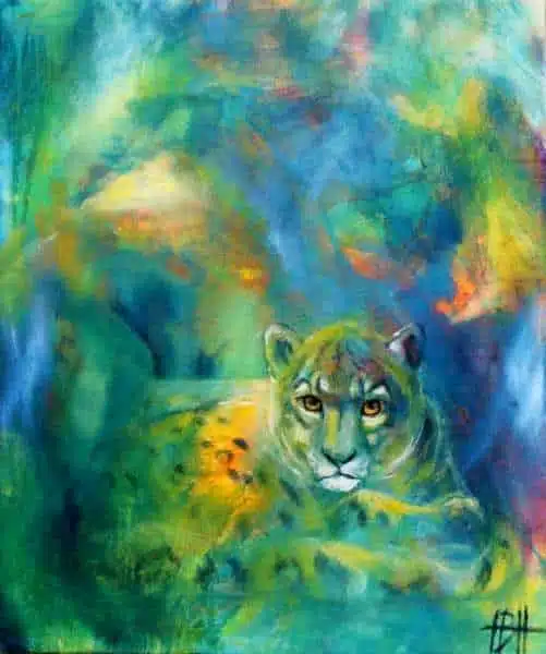 Maleri af leopard - malerier af vilde dyr