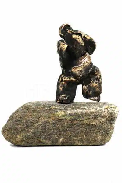 Danse-bamse - figur i bronze