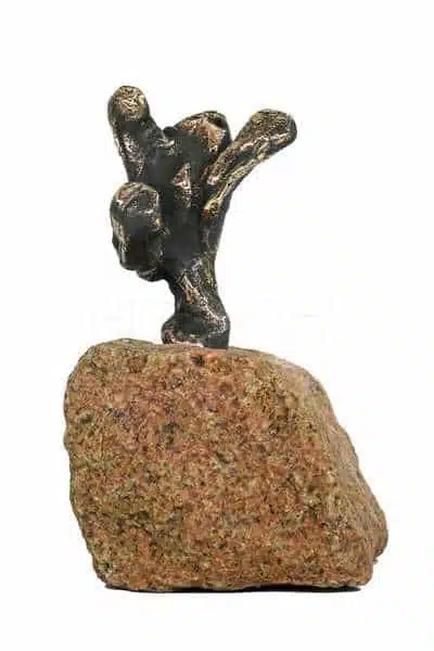 figur i bronze af glæde