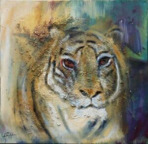 Maleri af tiger