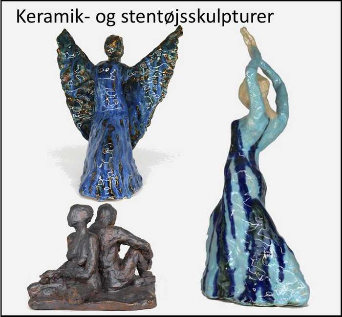 Keramikskulpturer og stentøjsskulpturer