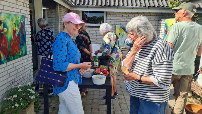 Besøg af kunstforening i Atelier HBH-Art