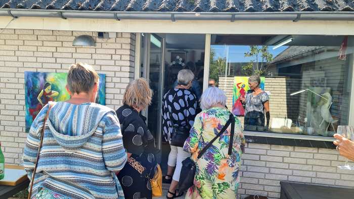 Besøg af kunstforening i Atelier HBH-Art