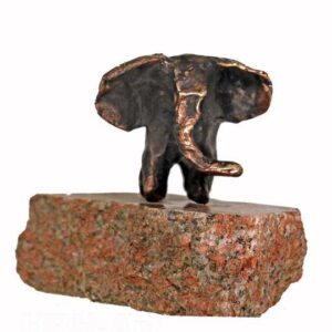 Elefant som bronzeskulptur