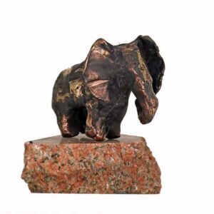 Elefant som bronzeskulptur