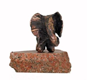 Elefant som bronzeskulptur