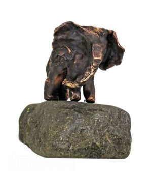 Elefant som bronzeskulptur