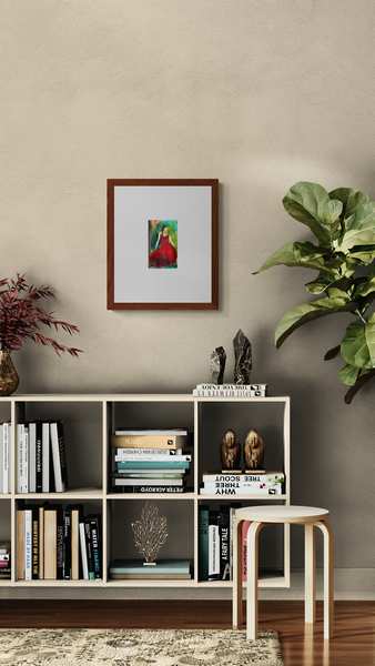 Indrammet artmoney på væg