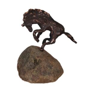 Unika hest som bronzeskulptur