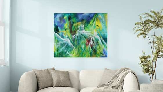 Maleri over sofa Malerier til salg