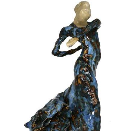 Keramikskulptur af flamencodanser