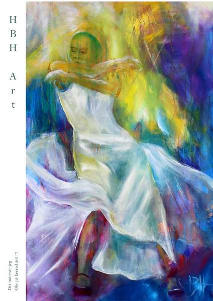 Flamencodanser i hvid kjole - Det inderste jeg - plakat som kunsttryk