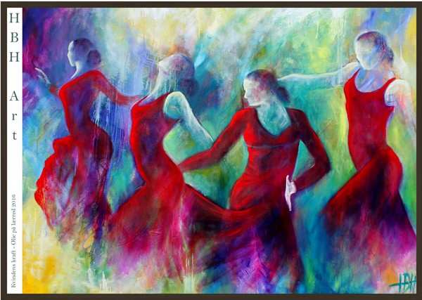 Indrammet plakat som kunsttryk af dansemaleri