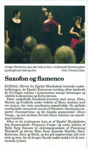 Helle Borg Hansens flamencohold optræder