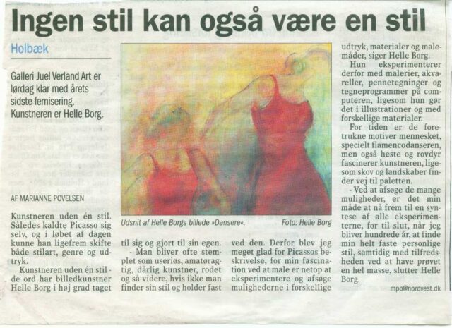 Udstilling i Galleri Juel Verland Art i Holbæk
