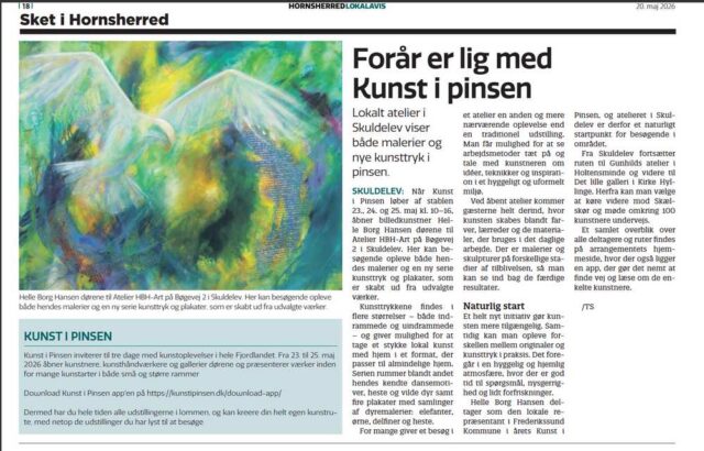 Presseomtale af HBH-Art til Kunst i Pinsen 2026