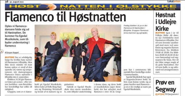 Presseomtale af Flamencooptræden