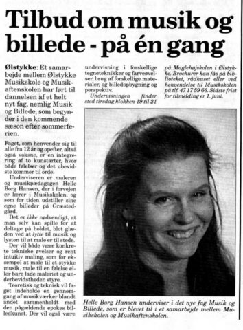 HBH-Art som billedkunstlærer kombineret med musik
